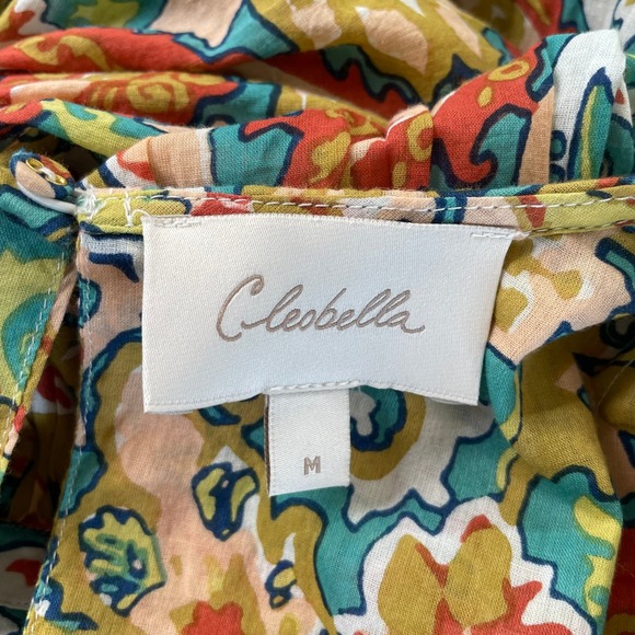 Cleobella Magdalena Mini Dress Las Palmas Sz Medium Paisley Boho Balloon Sleeve - Picture 8 of 11